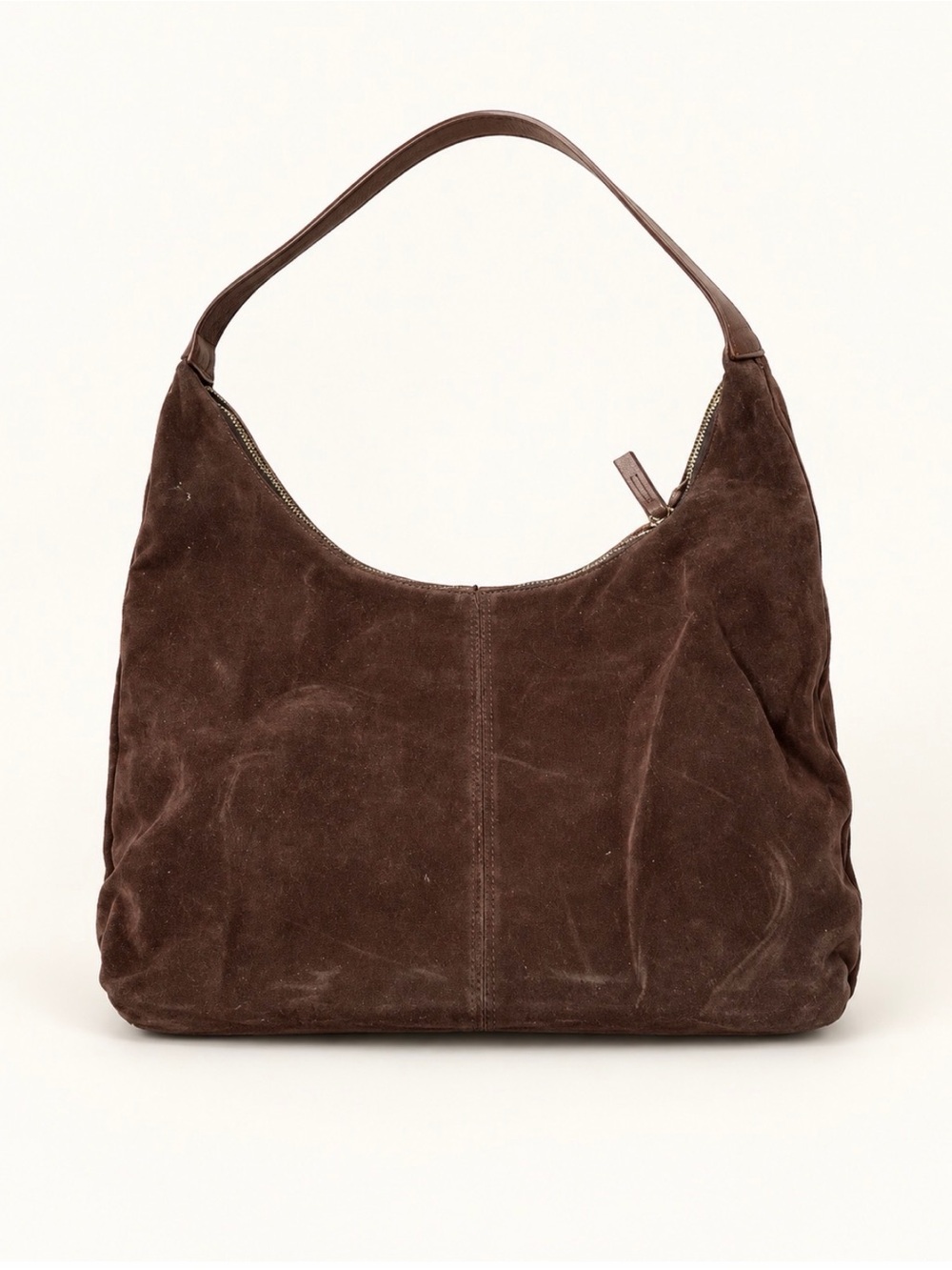 Classic Brown Suede Hobo Bag - Picture 2 of 2